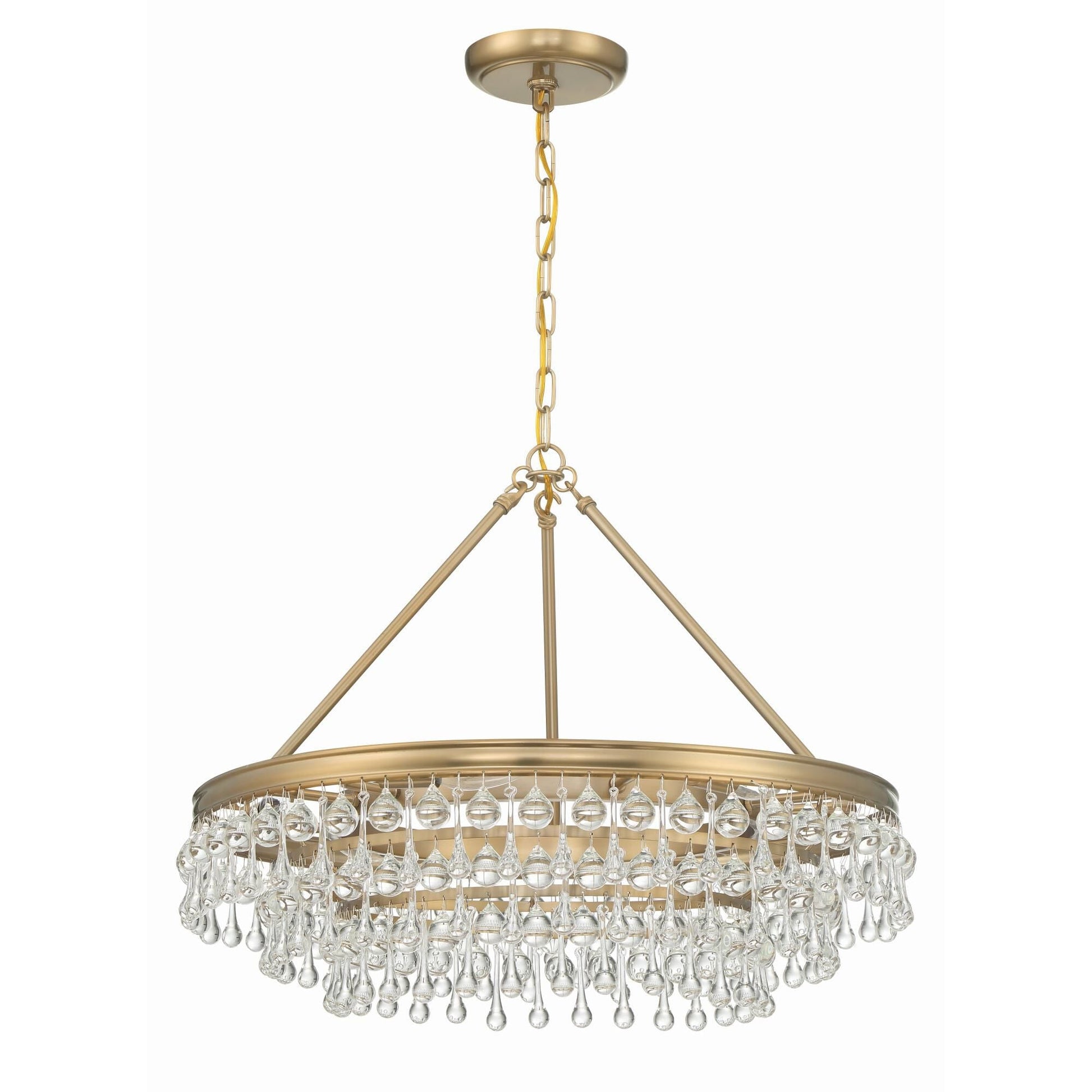 Calypso 25 Inch 6-Light Polished Chrome Crystal Chandelier Lighting