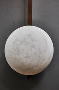 Six Asymmetrical Arms Wall Sconce and Ceiling Lamp in Brass and Alabaster