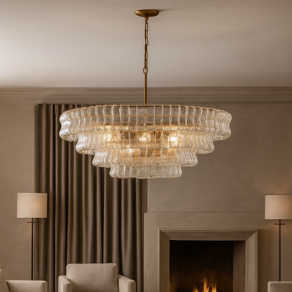 Ghiaccio Round Chandelier 24"36"48"60"-Fanci Lamps