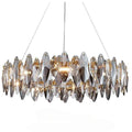 Denise Modern Round Smoke Crystal Chandelier - Ineffable Lighting