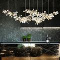 Extra Large Ceramics Twig Chandelier Iron Tree Branch Pendant Light For Big Living/ Dining Room