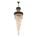 Extra Large Vertical Long Crystal Foyer Hallway Chandelier