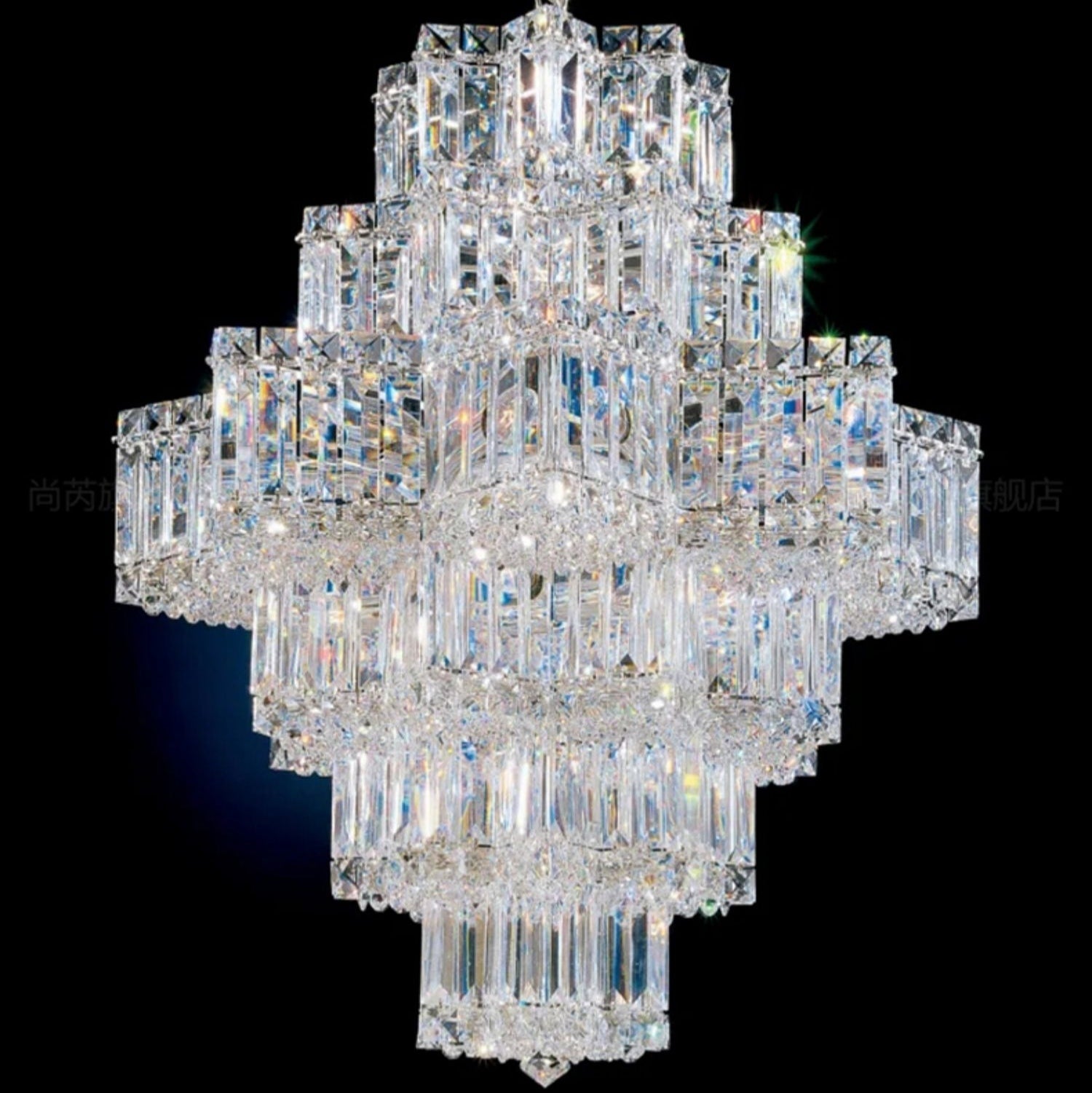 Fashion Star Shaped Chandelier Crystal Ceiling Light Fixture For Small Living Room/ Bedroom