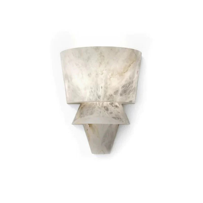 Linden Alabaster Torch Wall Sconce 9'' 12”