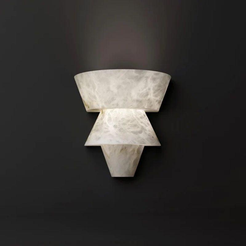 Alabaster Wall Sconce 9”