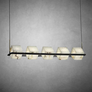 Alabaster Cubic Island Chandelier