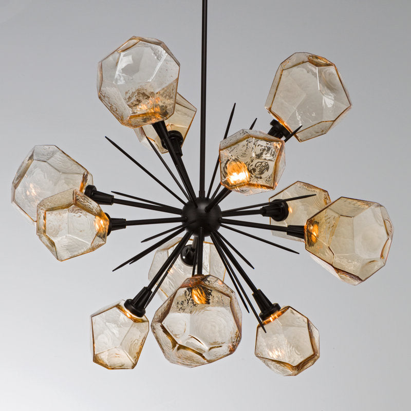 Hammerton Studio Gem Starburst Chandelier - Modern Hand-Forged LED Lighting Fixture