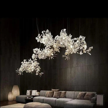 Fanci Luxury Ceramic Ginkgo Branch Chandelier