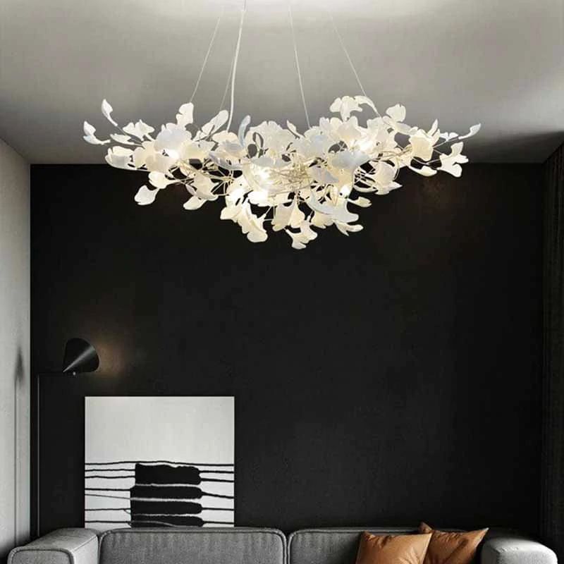 Ceramic Ginkgo Chandelier