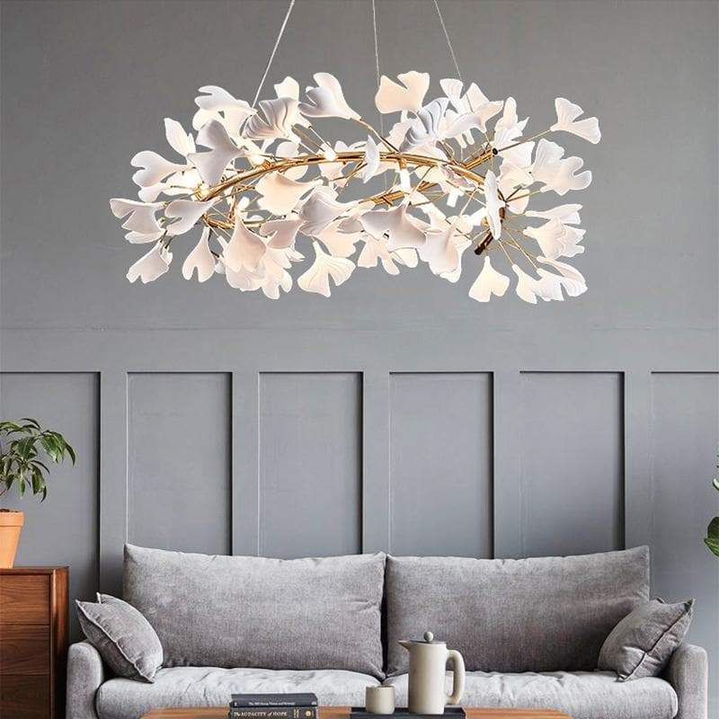 Ceramic Ginkgo Petal Chandelier