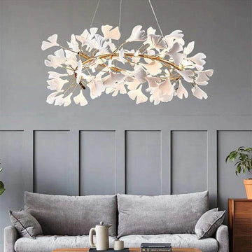 Fanci Luxury Ceramic Ginkgo Petal Chandelier