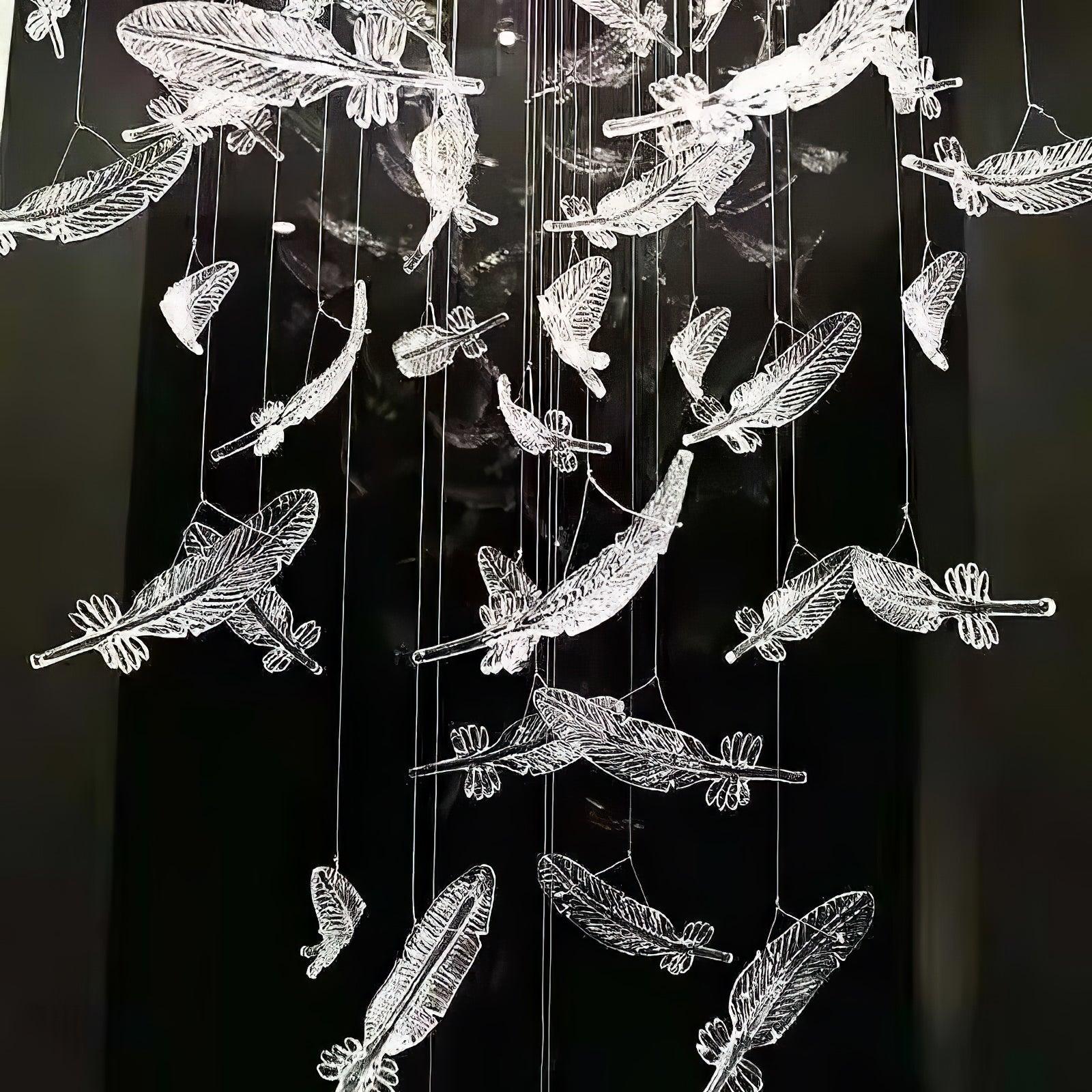 Glass Feathers Chandelier - Vakkerlight