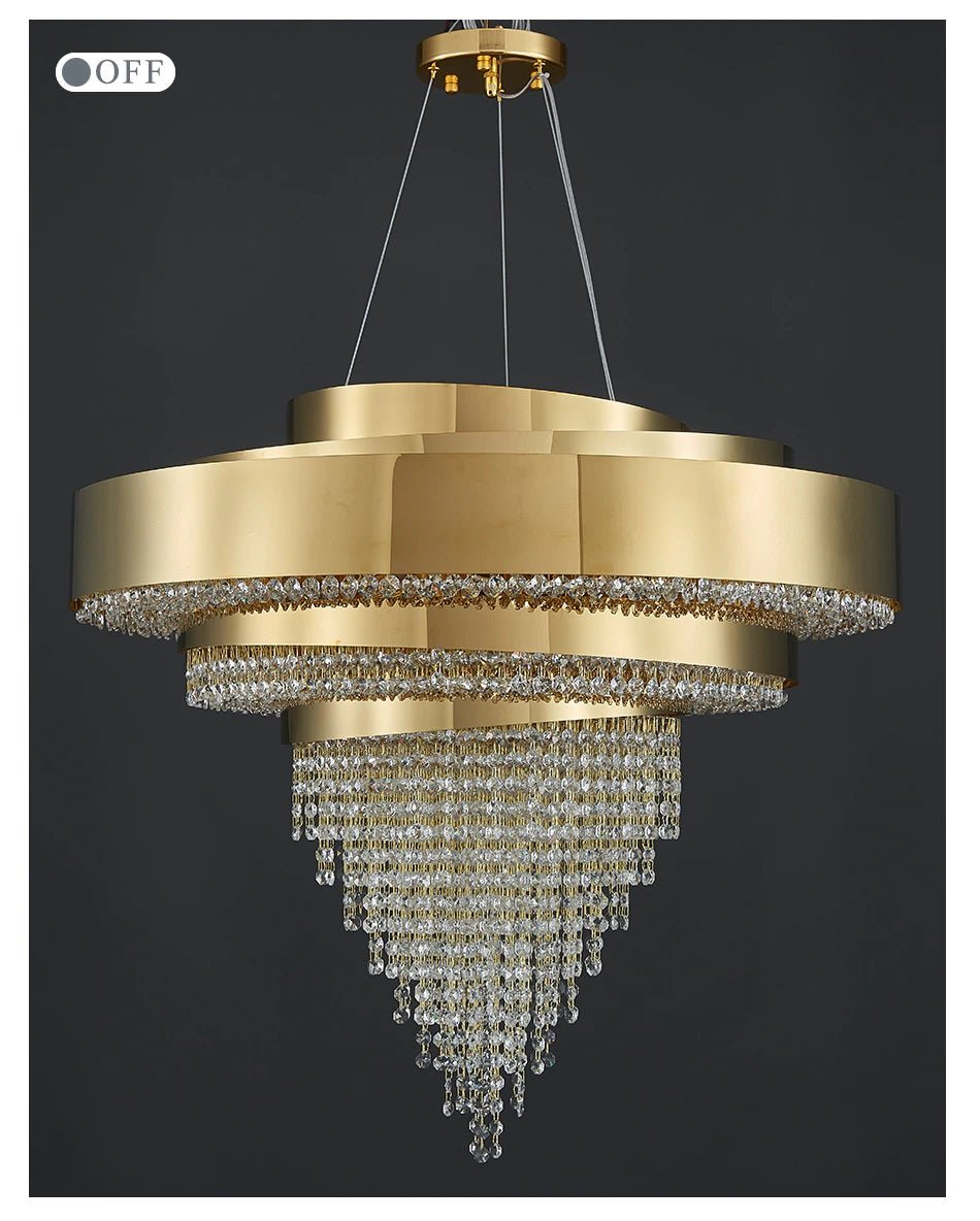 fancilighting Art design gold LED chandelier for living room, bedroom.