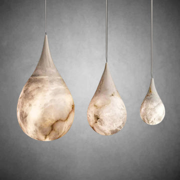 Alabaster Raindrop Pendant Lighting , Dining Table Pendant