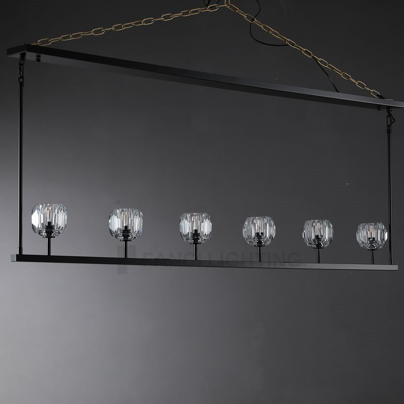 Charles Linear Crystal Chandelier Dining Room, Dining Table Lamp