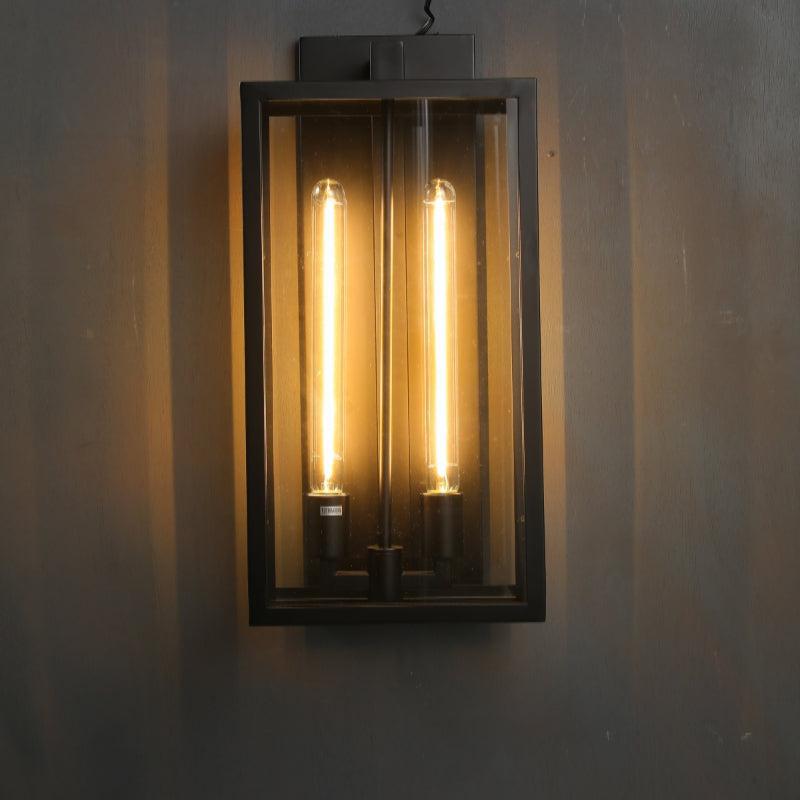 Backman Outdoor Square Lantern Wall Sconce 28''