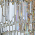 Luxury Hotel Hallway Ceiling Lighting Fixture Tiered Round Crystal Chandelier D47.2