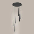 Minimalism Foyer Staircase Ceiling Chandelier Modern Pendant Lighting Fixture For Living Room Entryway In Gold/ Black Finish