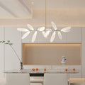 linear, rice-shaped, shining, chandelier, pendants , living room., dining room, iron, minimalist,