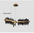 fancilighting Black/gold led light ceiling chandelier for living room, bedroom, dining room