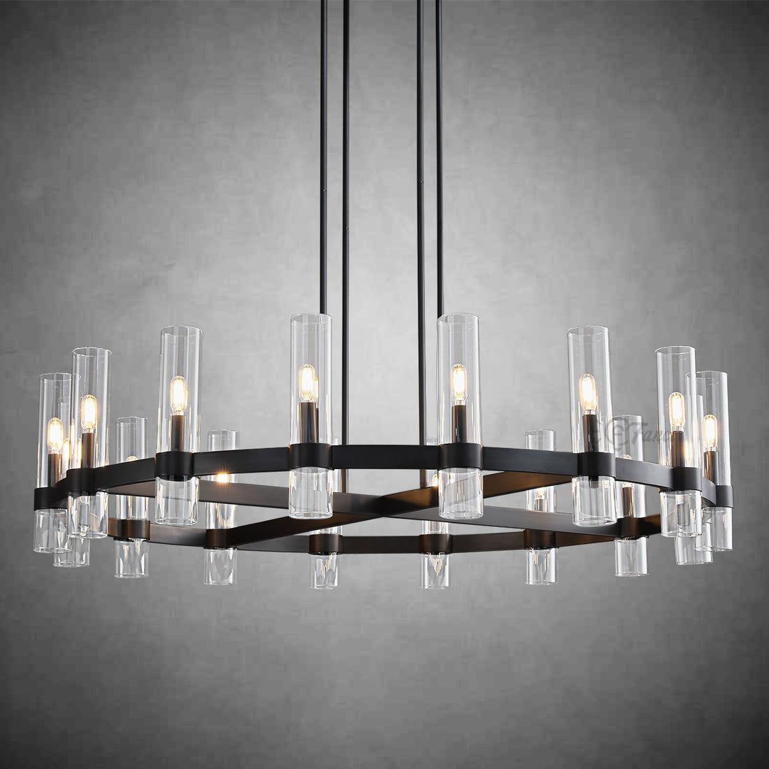 Ravel Modern Glass Round Chandelier for 36'' 48'' 60''