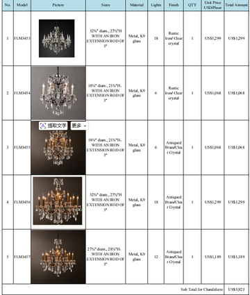 Order-crystal chandelier