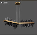 fancilighting Black/gold led light ceiling chandelier for living room, bedroom, dining room