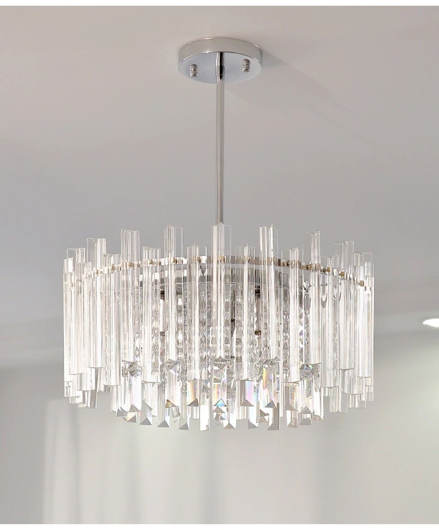 fancilighting Chrome crystal ceiling chandelier for living room, dining room, bedroom