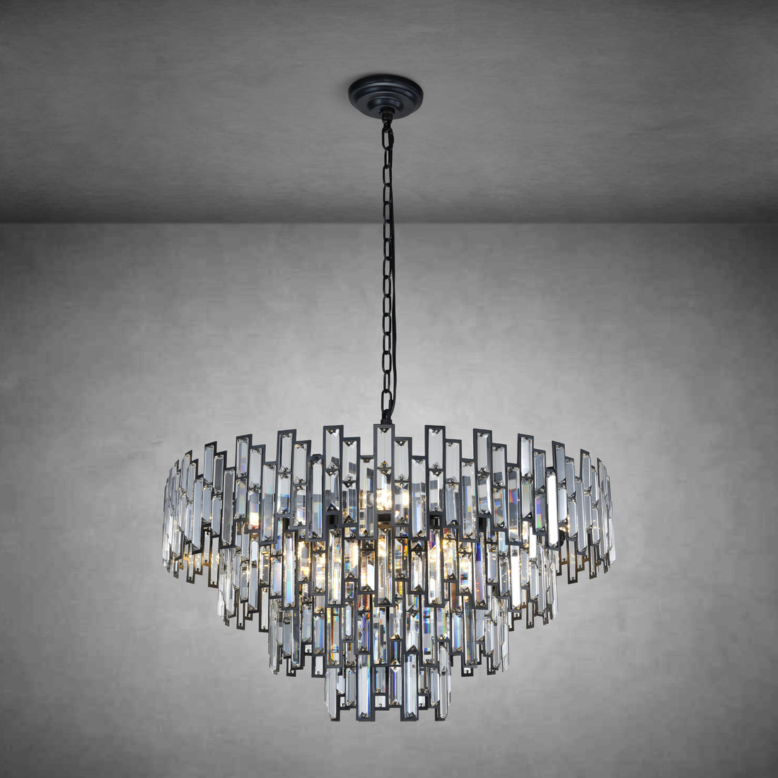 Modern Round K9 Crystal Chandelier