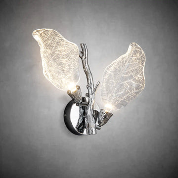 Silver Leaf Dimmable LED Wall Sconce – Modern Home Lighting