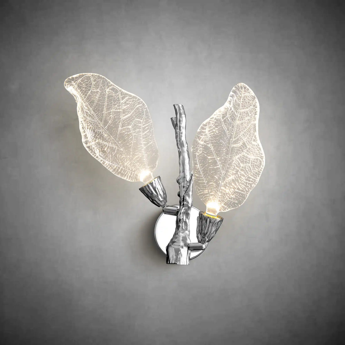 Silver Leaf Dimmable LED Wall Sconce – Modern Home Lighting