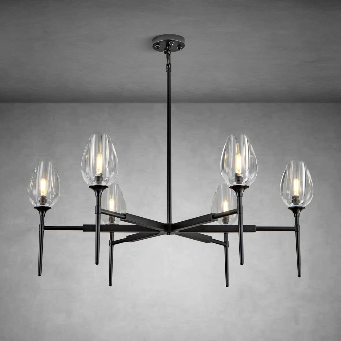 Modern Tulip Round Chandelier for Living Rooms and Bedrooms