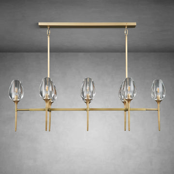 Modern Tulip Linear Chandelier for Dining Room and Bedroom