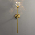 Zora Faceted Crystal Wall Sconce Using Long Rod - Ineffable Lighting