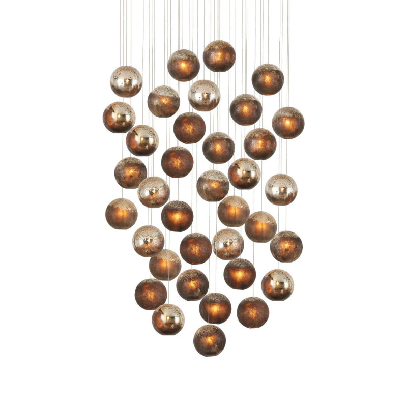 Pathos Modern Multi-Drop Pendant Lamp, Round Chandelier