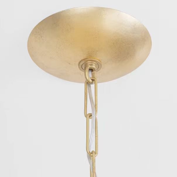 Aimlly 9 Vintage Gold Leaf Chandelier Ceiling Light