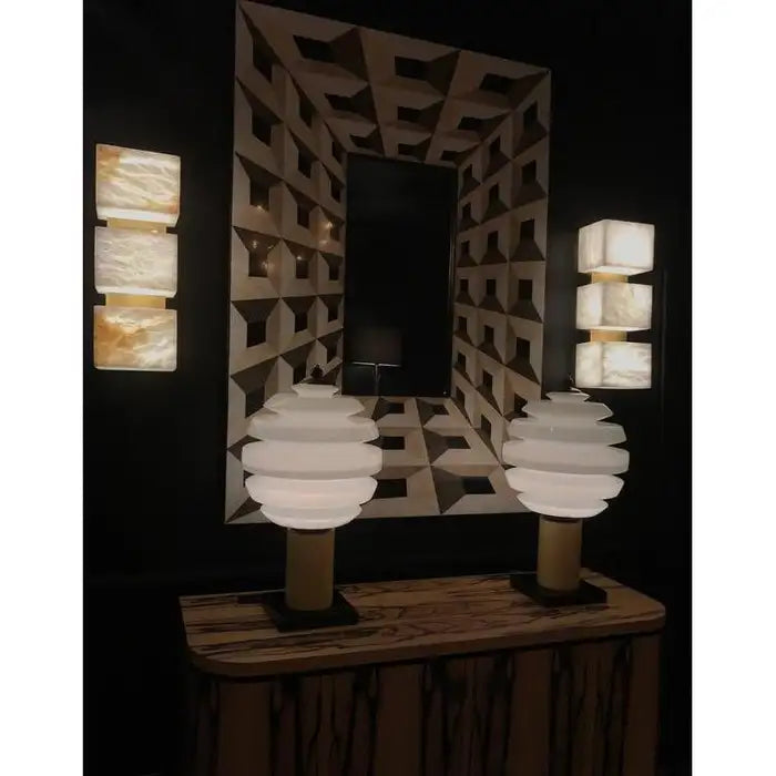 Alabaster Cubes Wall Sconce  Kevin Studio