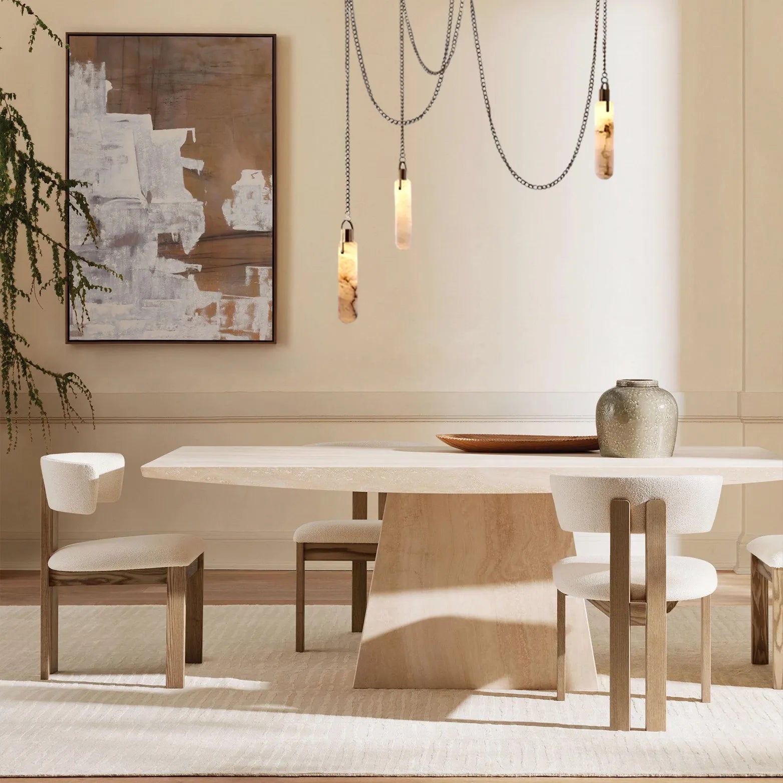 Alabaster Flint 3 Light LED Multi-Drop Pendant Pendant for living room,Pendant for kitchen,Pendant for bathrooms,Pendant for bedrooms,Pendant for foyer,Pendant for stairways,Pendant for dining room Kevin Studio Inc