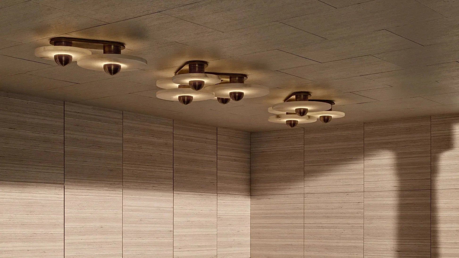 Alabaster Flush mount - 3 Surface