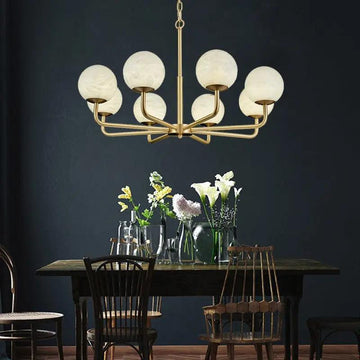 Alabaster Modern Global Dining Chandelier