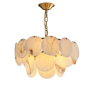 Alabaster Shell Brass Chandelier with 2/3/4/5/6 layer