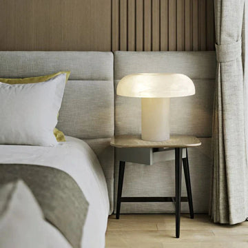 Brody Alabaster Table Lamp for Living Room, Bedroom