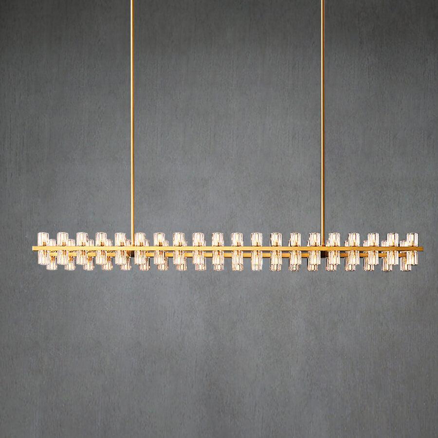 Arcochen Crystal Rectangular Chandelier 72"