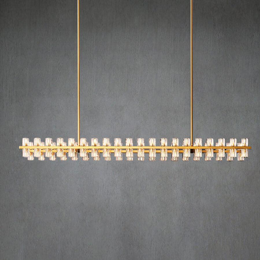 Arcochen Crystal Rectangular Chandelier 72"