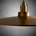 Argent Brass Finish Iron Pendant Light with Opal Glass Dome