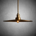 Argent Brass Finish Iron Pendant Light with Opal Glass Dome
