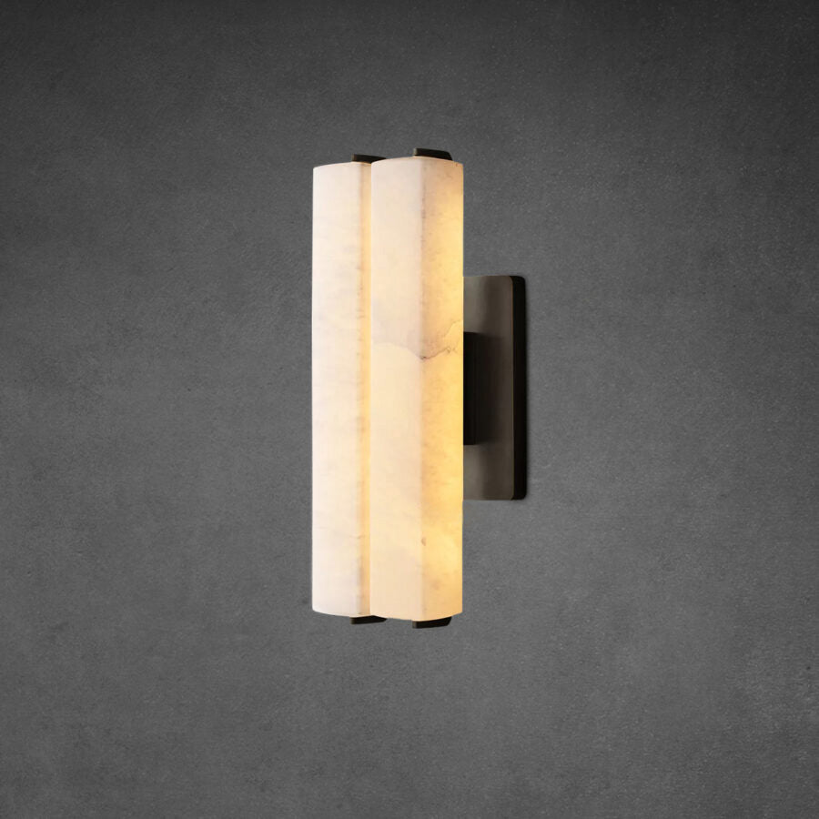 Audubany Alabaster Double Sconce