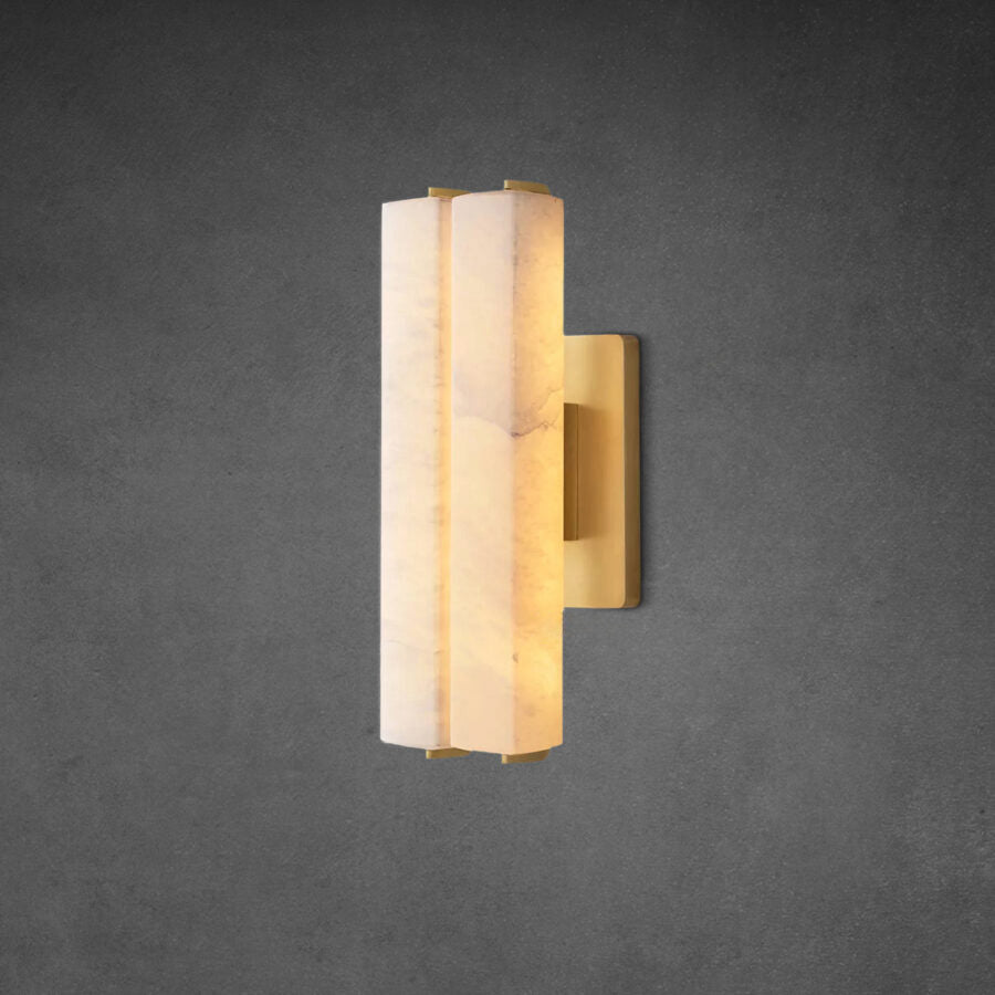 Audubany Alabaster Double Sconce