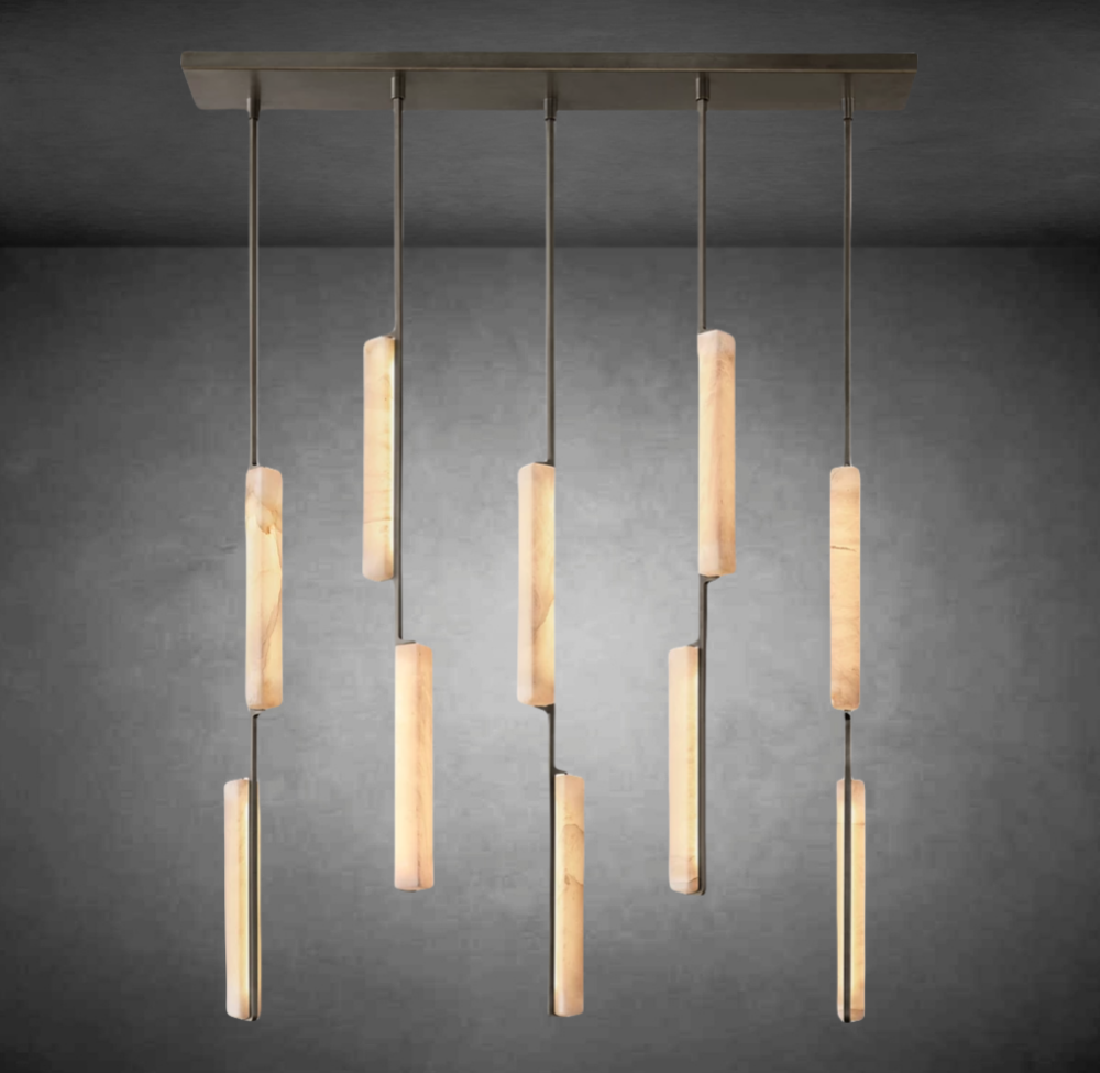Audubany Alabaster Linear Chandelier
