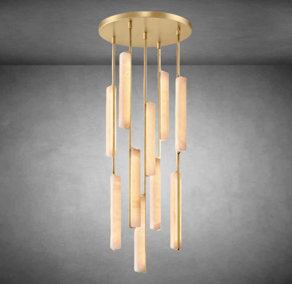 Audubany Alabaster Round Chandelier